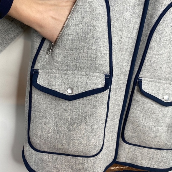 J Crew Wool Coat 00 Summit Parka Nello Gori Italian Stadium Cloth Hood Classic - Picture 6 of 15